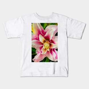 Lily Rose In Pink And White Kids T-Shirt